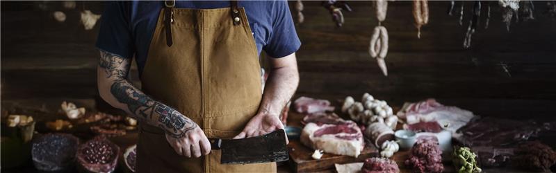 Boucherie traditionnelle près de Juan-les-Pins, Cap d'Antibes